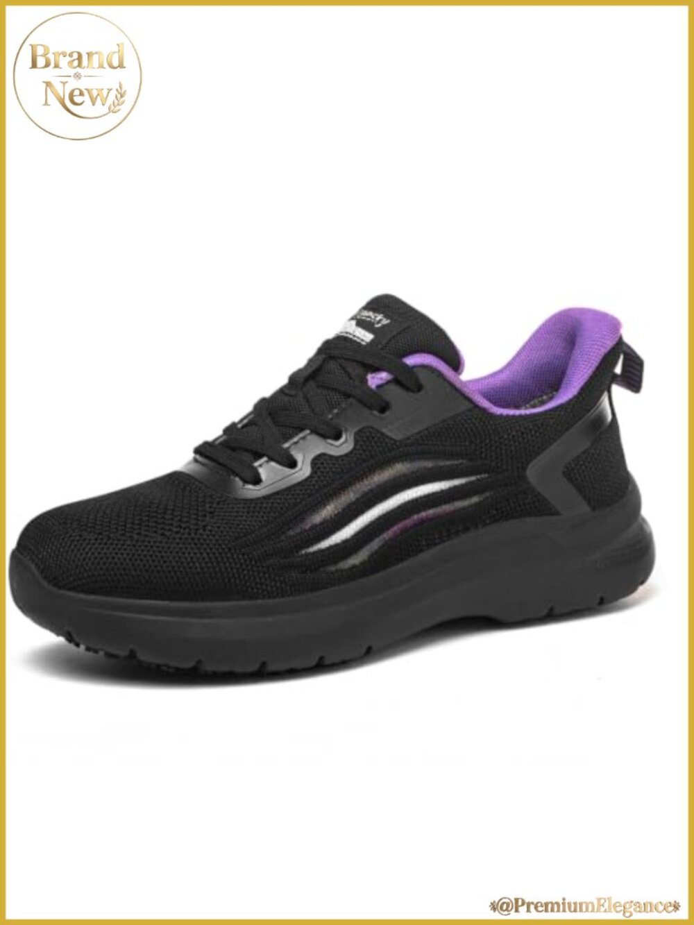 Non Slip Work Shoes for Women Lightweight Breathable Knit Slip Resistant